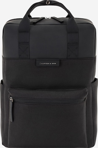 Kapten & Son Rucksack 'Bergen All Black' in Schwarz: predná strana