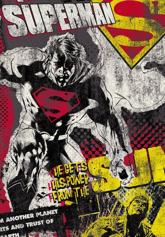LOGOSHIRT Shirt 'Superman' in Grijs