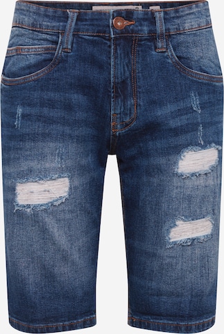 INDICODE JEANS Szabványos Farmer 'Kaden Holes' - kék: elől