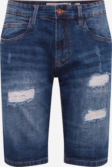 INDICODE JEANS Shorts 'Kaden Holes' in blue denim, Produktansicht