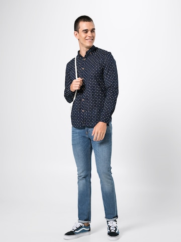 Coupe regular Chemise TOM TAILOR en bleu