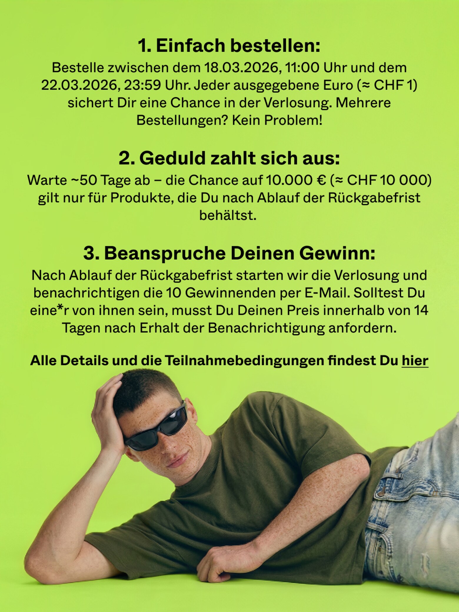 Shoppen & Chance auf 1 von 10 Shopping Guthaben sichern Gewinne ≈CHF 10.000 Shopping Guthaben