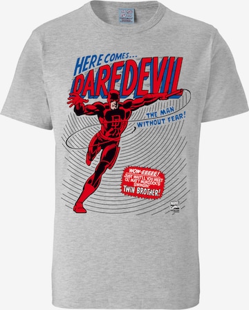 LOGOSHIRT Shirt 'Daredevil' in Grey: front