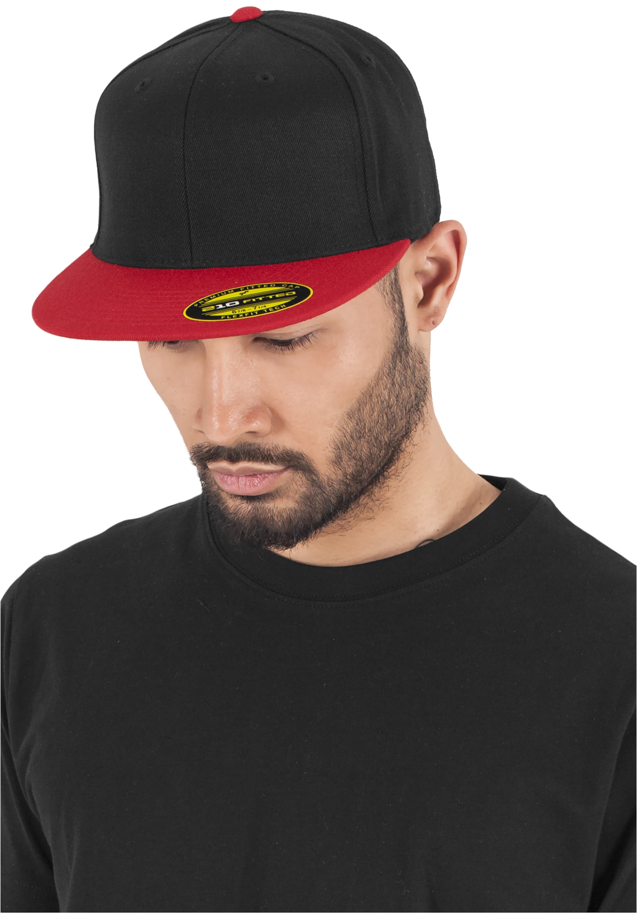 Cappello da baseball 'Premium 210' di Flexfit in nero: frontale