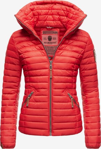 MARIKOO Between-season jacket 'Löwenbaby' in Red: front