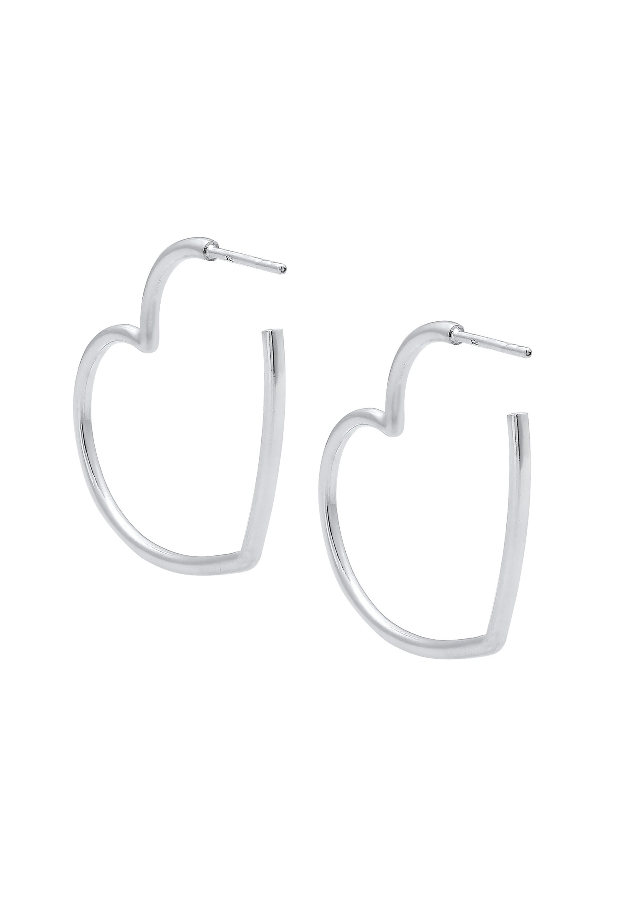 ELLI Σκουλαρίκια 'Herz' σε ασημί