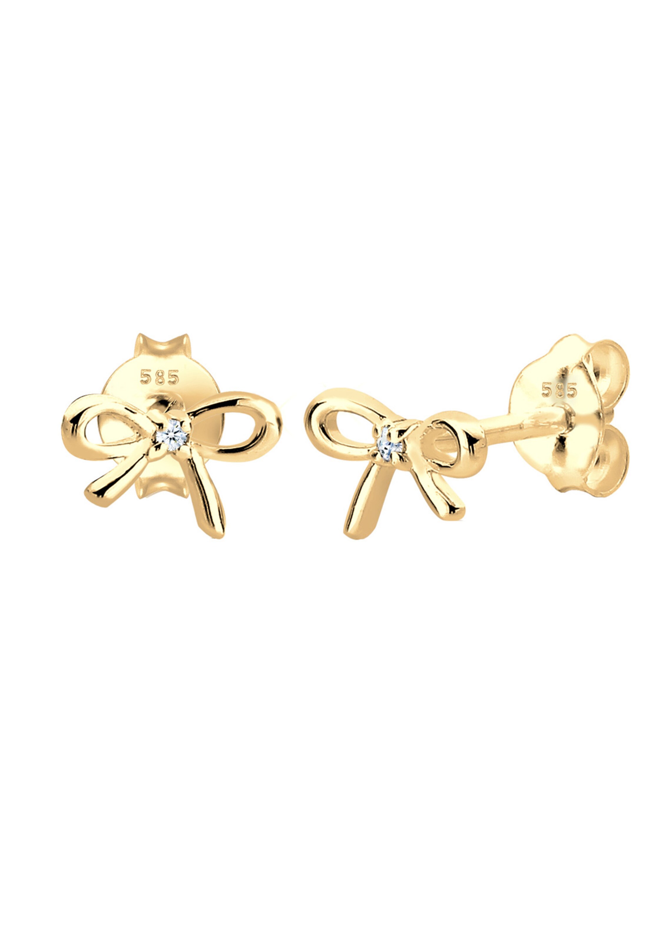Elli DIAMONDS Earrings 'Schleife' in Gold