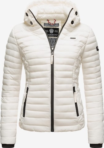 MARIKOO Between-Season Jacket 'Samtpfote' in White: front
