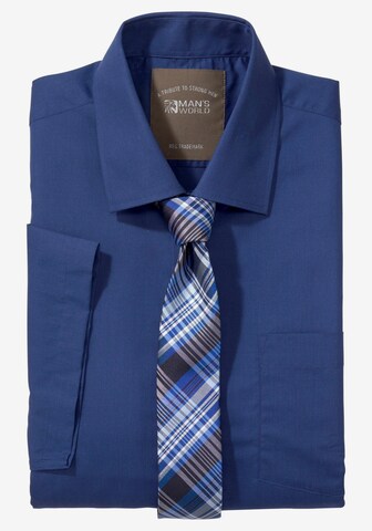 Man's World Regular Fit Hemd in Blau