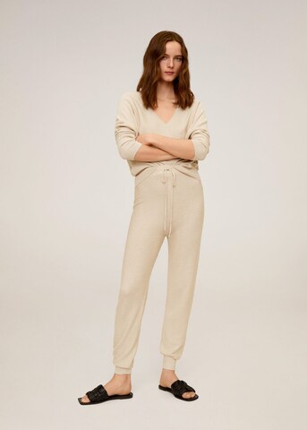 MANGO Tapered Hose in Beige