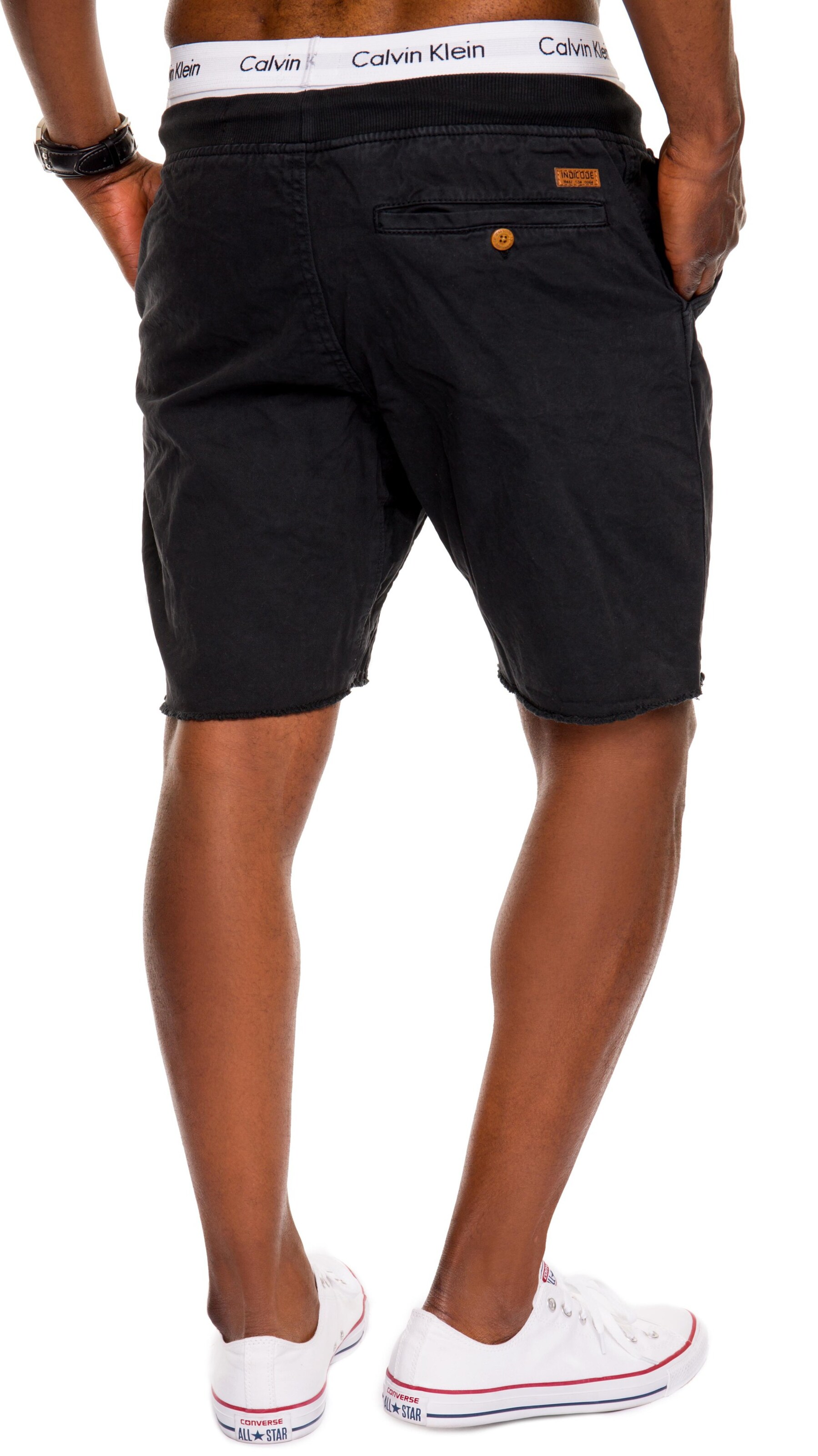 INDICODE JEANS Loose fit Chino Pants 'Carver' in Black