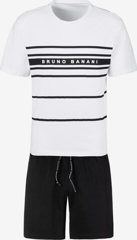 BRUNO BANANI - Pijama corto en negro: frente