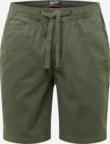 Regular Pantalon chino Superdry en vert : devant