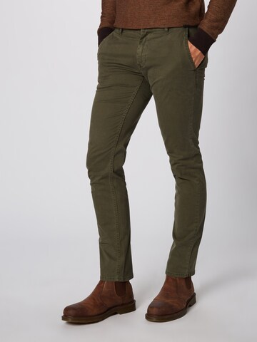 BOSS Orange Slimfit Chino in Groen: voorkant