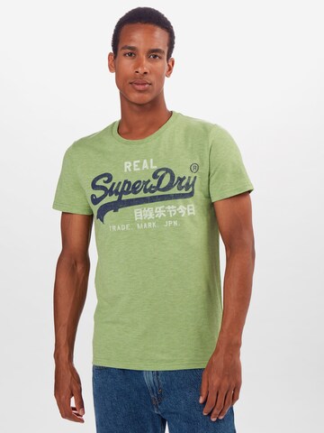 Superdry Regular Fit T-Shirt in Grün: predná strana