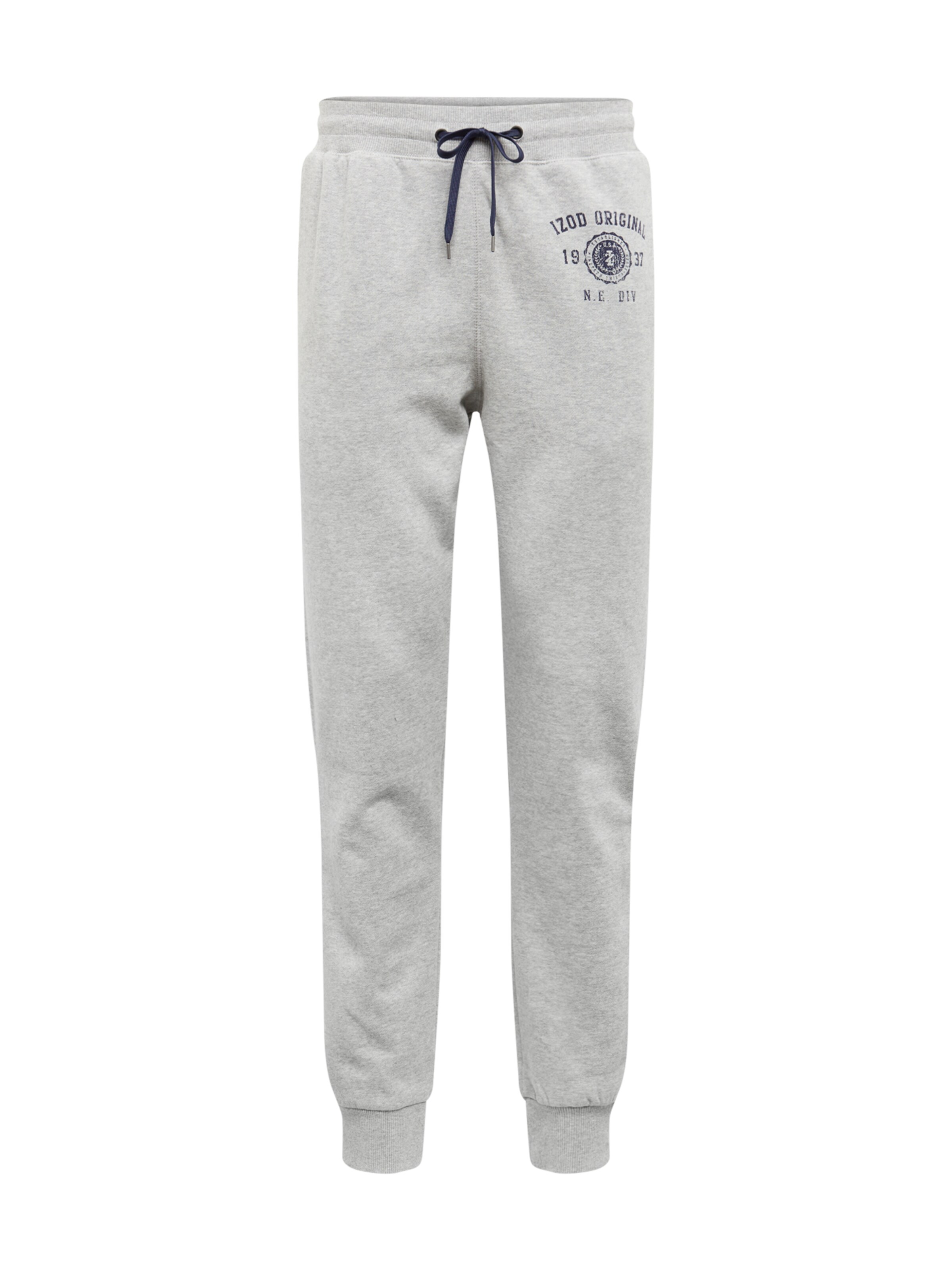 IZOD - Broek 'VARISTY FLEECE TRACK PANT' in de kleur Lichtgrijs