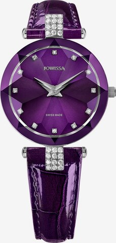 JOWISSA Quarzuhr 'Facet Strass' Swiss Ladies Watch in Lila: predná strana