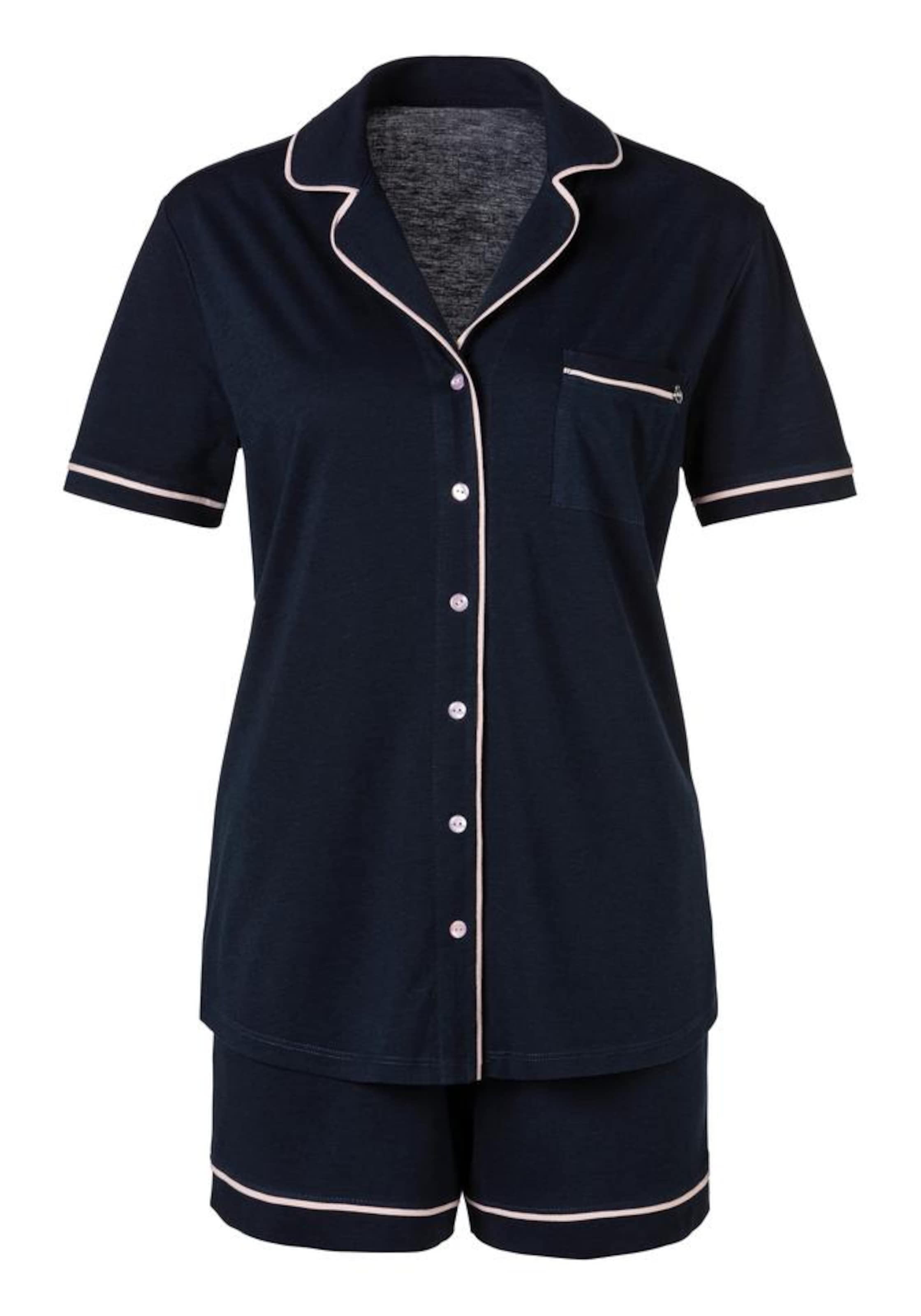 s.Oliver Short Pajama Set in Blue: front