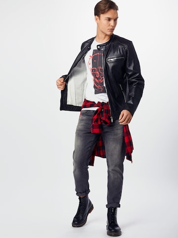 FREAKY NATION Regular fit Between-Season Jacket 'Lucky Jim' in Black: front