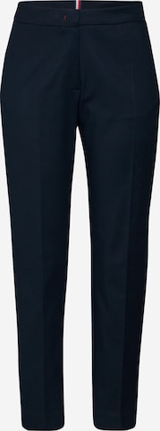 TOMMY HILFIGER Regular Pleated Pants 'Slub' in Blue: front