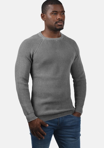 INDICODE JEANS Strickpullover 'Rockford' in Grau: predná strana