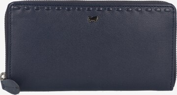 Braun Büffel Wallet in Blue: front