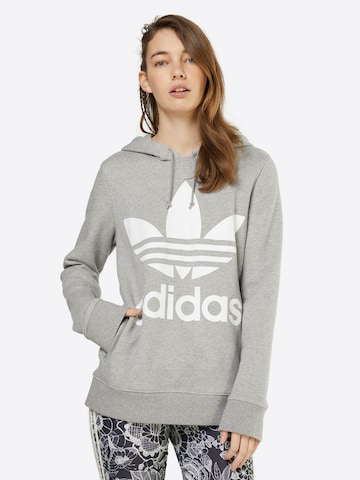 ADIDAS ORIGINALS Sweatshirt 'Trefoil' in Grijs: voorkant