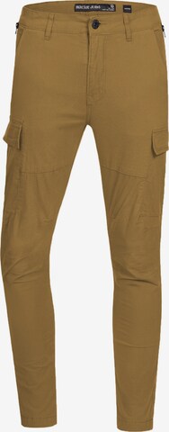 Coupe slim Pantalon cargo 'Mathews ' INDICODE JEANS en beige : devant