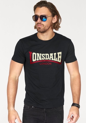 T-Shirt 'TWO TONE' LONSDALE en noir : devant