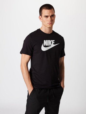 Nike Sportswear Regular fit Μπλουζάκι 'Icon Futura' σε μαύρο: μπροστά