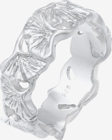 ELLI Ring 'Ginkgo' in Silver: front