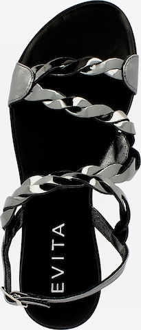 EVITA Strap Sandals 'OLIMPIA' in Silver