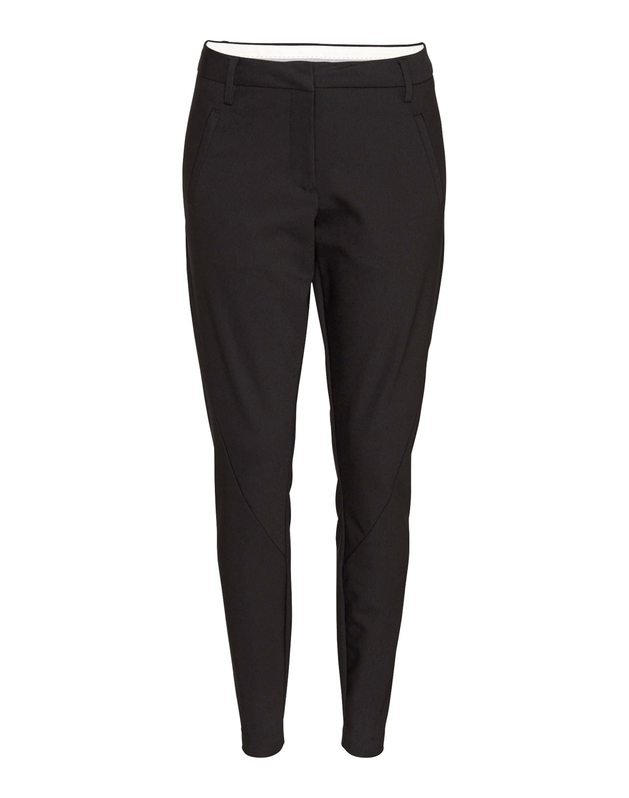 Coupe slim Pantalon chino 'Angelie' FIVEUNITS en noir : devant