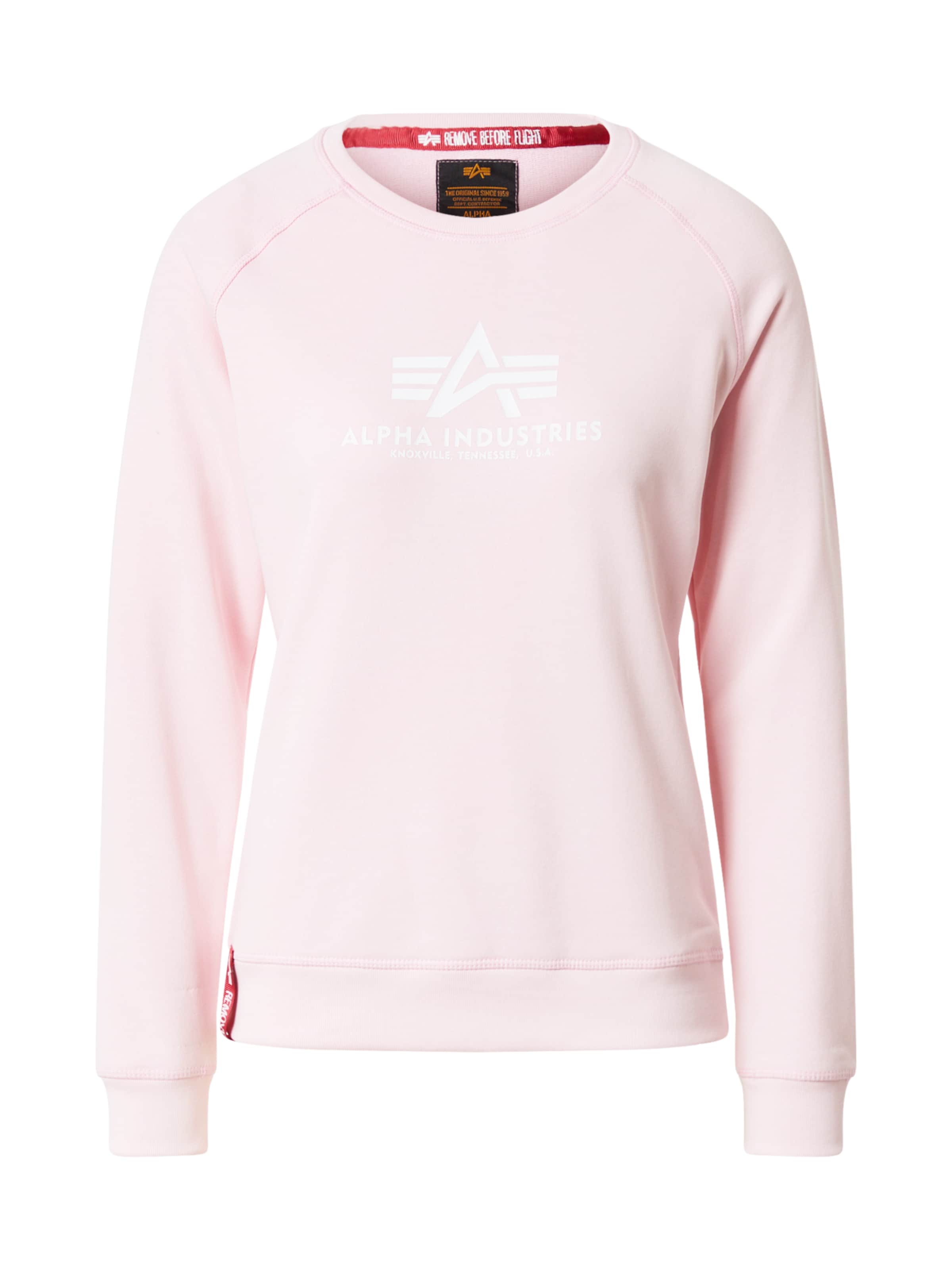 ALPHA INDUSTRIES Sweatshirt in Pink: front