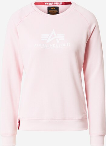 Sweat-shirt ALPHA INDUSTRIES en rose : devant