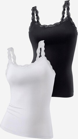 LASCANA Undershirt in Black: front