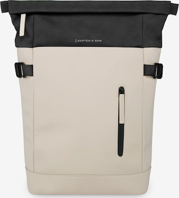 Kapten & Son Rucksack 'Aarhus Cream Black' in Beige: predná strana