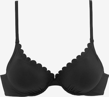 LASCANA - Sujetador clásico Top de bikini en negro: frente