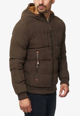 INDICODE JEANS Winterjacke 'Adeline' in Braun