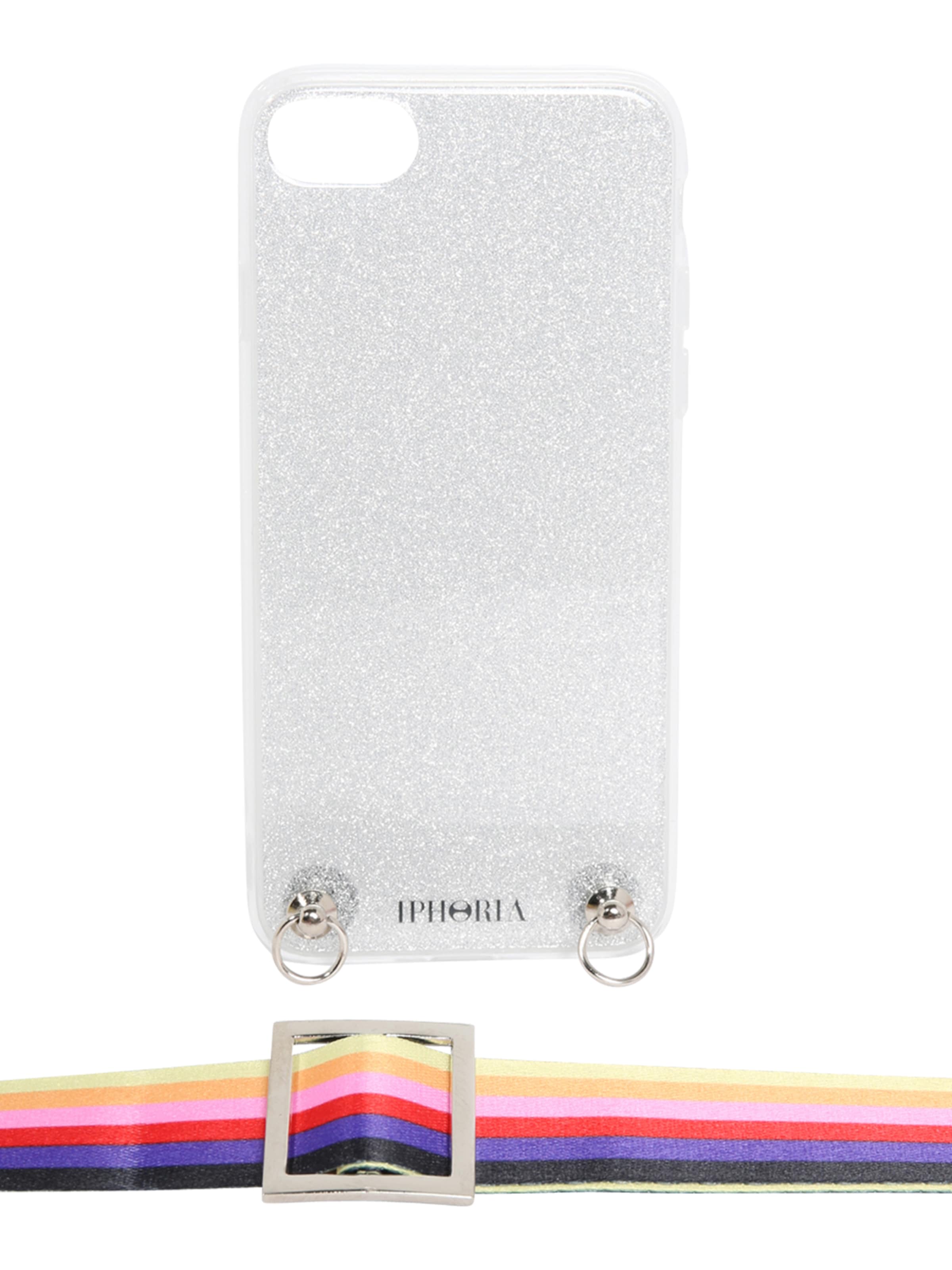 iPHORIA - Smartphonehoesje 'Necklace Case with Strap' in de kleur Zilver