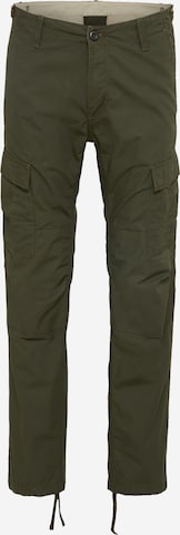 Carhartt WIP Slimfit Cargo nadrágok 'Aviation Pant' - zöld: elől