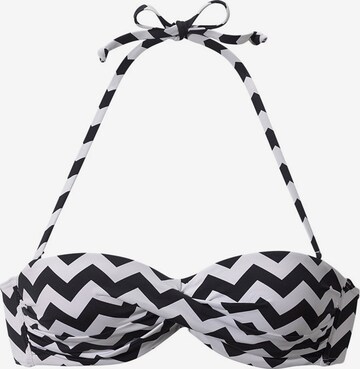 LASCANA Bandeau Bikinitop 'Grace' in Wit: voorkant