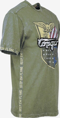 TOP GUN Shirt ' Insignia ' in Green