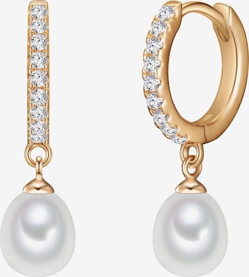 Valero Pearls Earrings in Gold: front