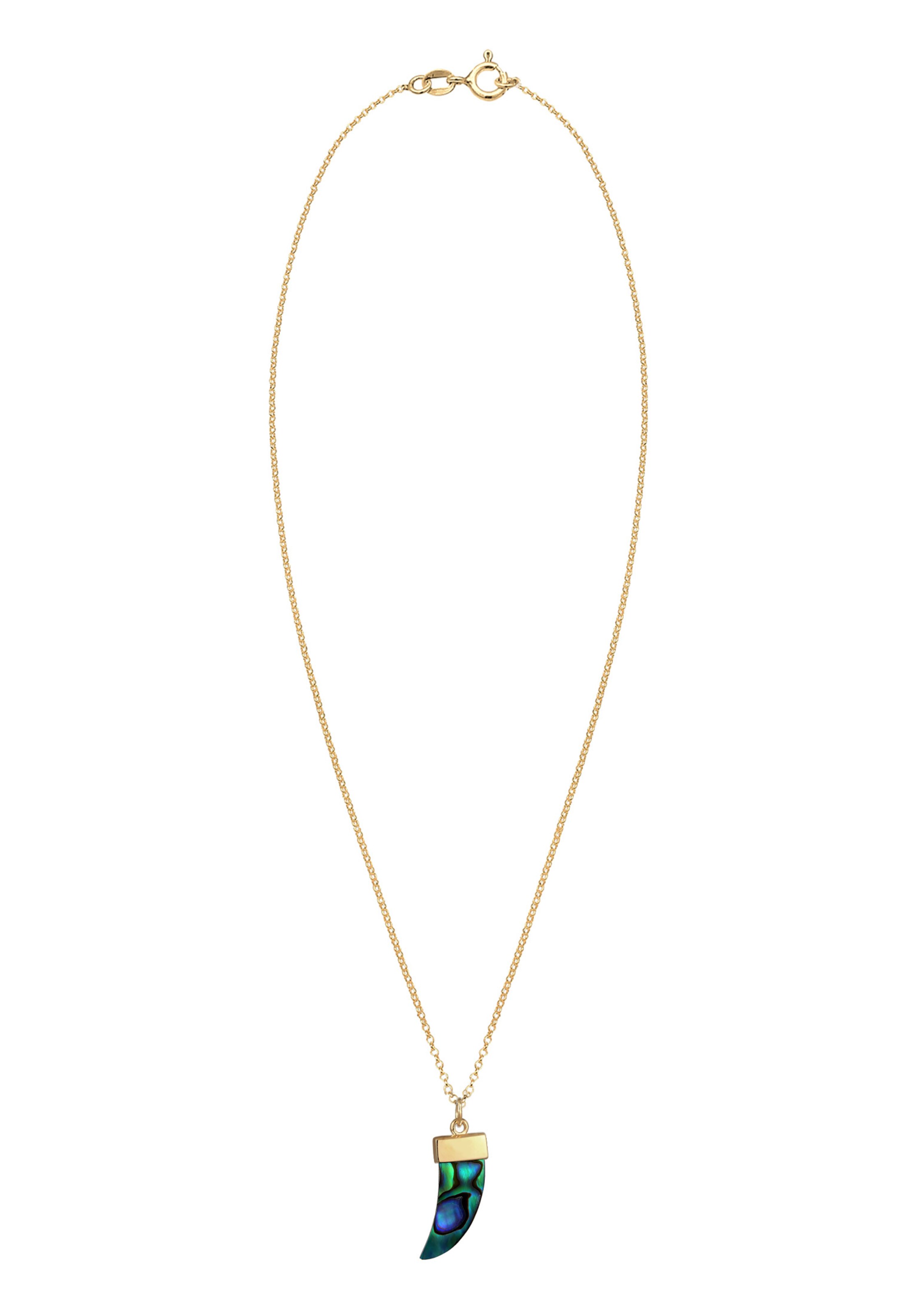 ELLI Chaîne 'Zahn' en saphir / or / vert gazon, Vue avec produit