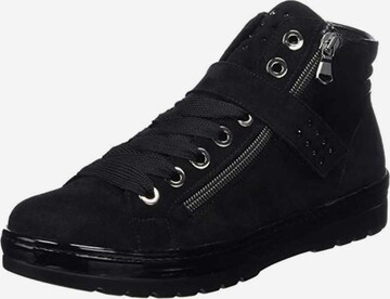 SEMLER High-Top Sneakers in Black: front