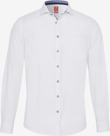 PURE Slim fit Button Up Shirt in White: front