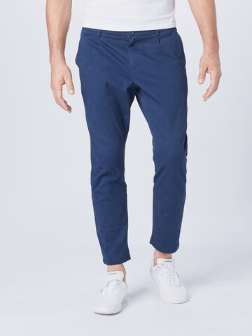 Only & Sons Slim fit Pleat-Front Pants 'CAM ' in Blue: front