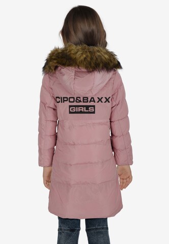 CIPO & BAXX Winterparka mit Abenteuerhandschuhen in Pink