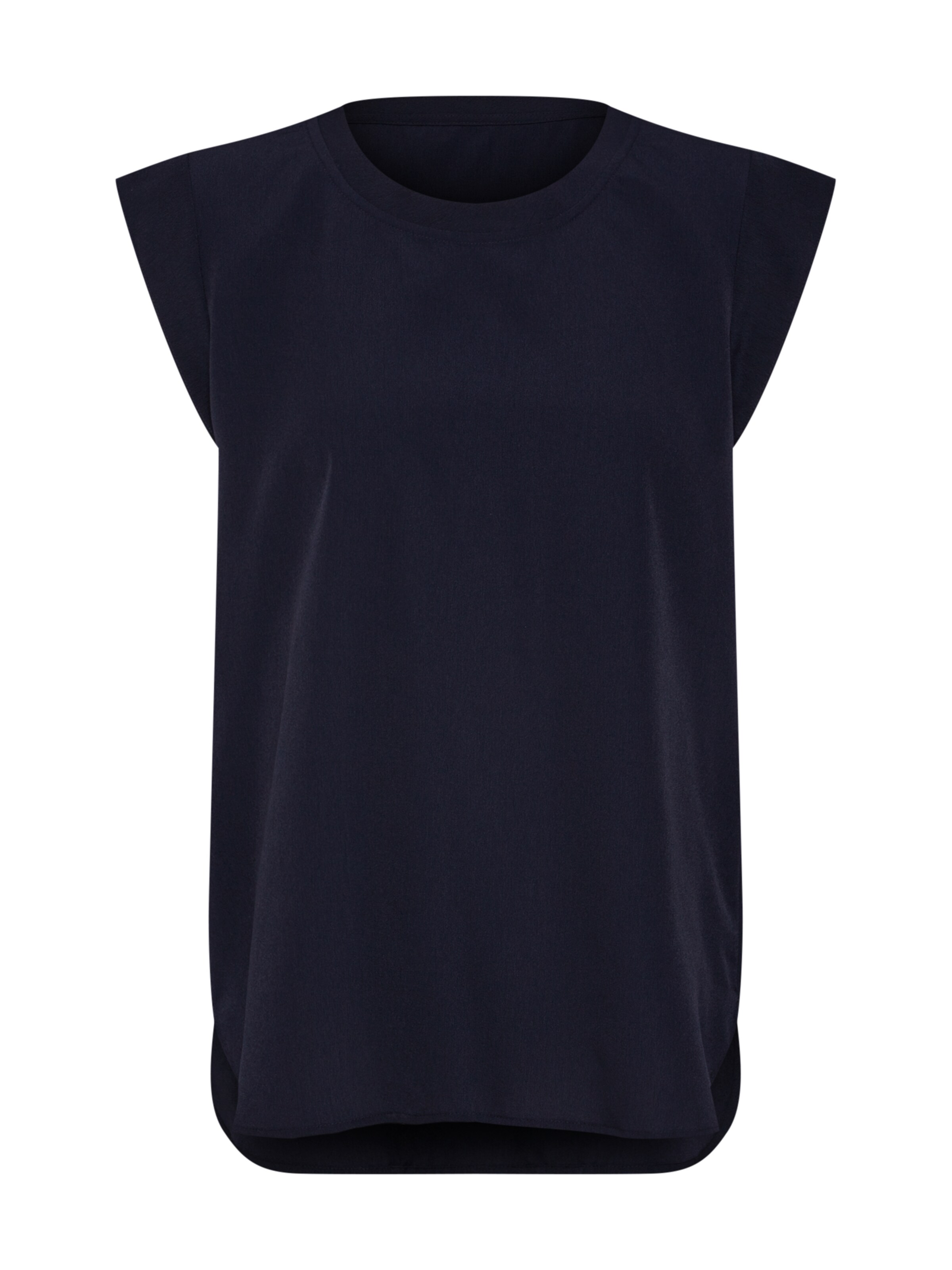 DKNY - Blouse 'FOUNDATION - FLUTTER CAP SLEEVE TOP' in de kleur Navy